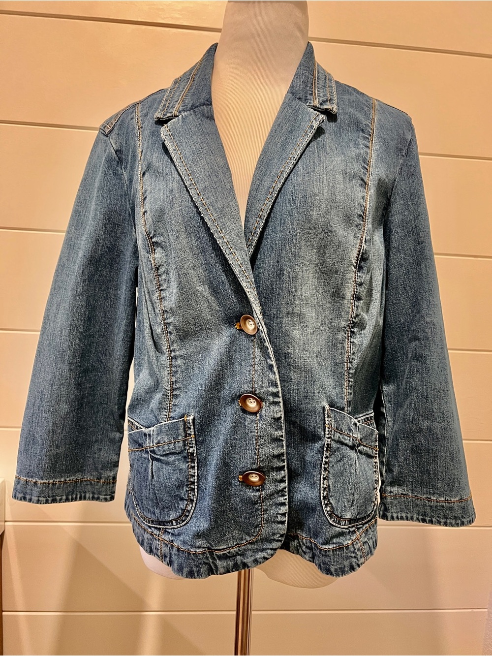Sonoma Life + Style Denim Blazer Women's Sz L
